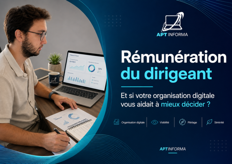 Hugo d’APTINFORMA analyse un tableau de bord financier pour mieux piloter la rémunération du dirigeant.